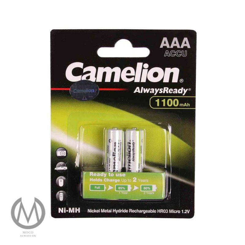 باتری نیم قلمی قابل شارژ کملیون مدل Always Ready با ظرفیت 1100 میلی آمپر بسته 2 عددی